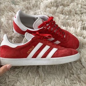 Gazelle red adidas sneakers size 9